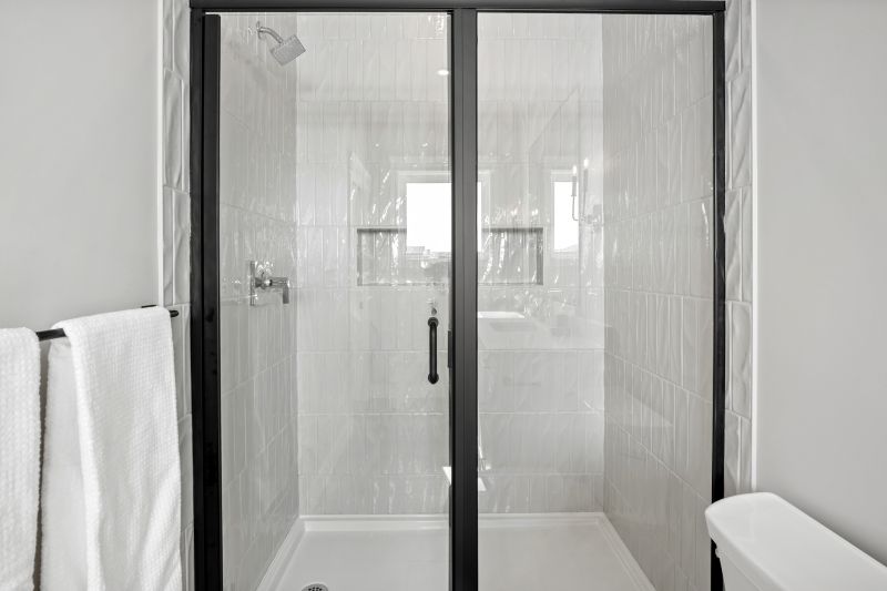 Black Framed Shower Door